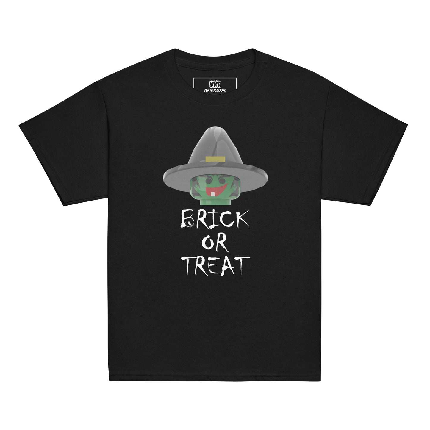 Kids Brick or Treat Witch tee