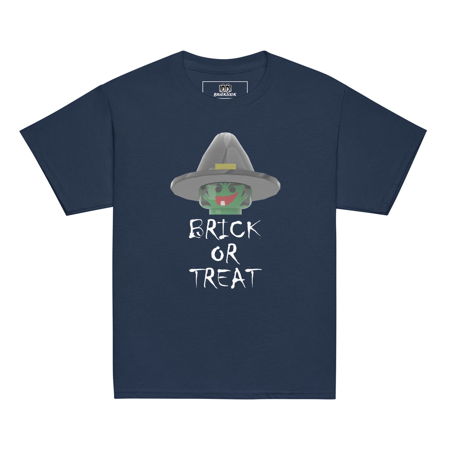 Kids Brick or Treat Witch tee