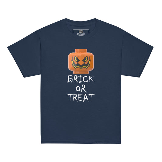Kids Brick or Treat Pumpkin tee