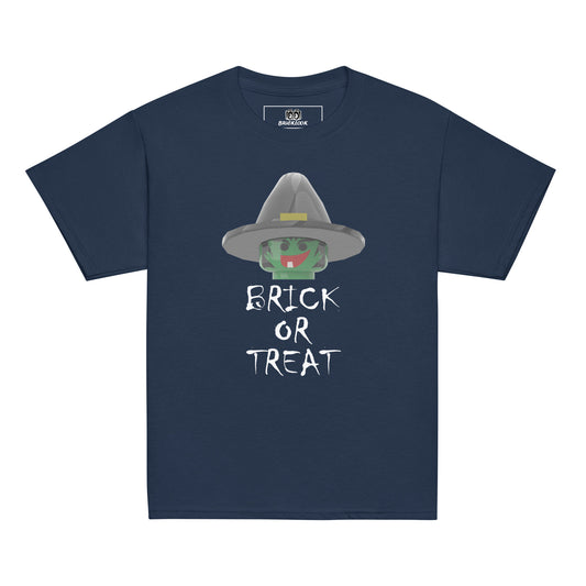 Kids Brick or Treat Witch tee